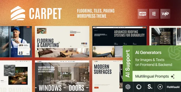 Carpet – Flooring, Tiles & Paving WordPress Theme