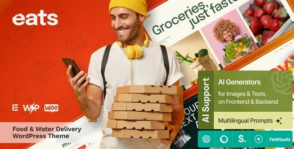 Eats – Water & Food Delivery WordPress Theme
