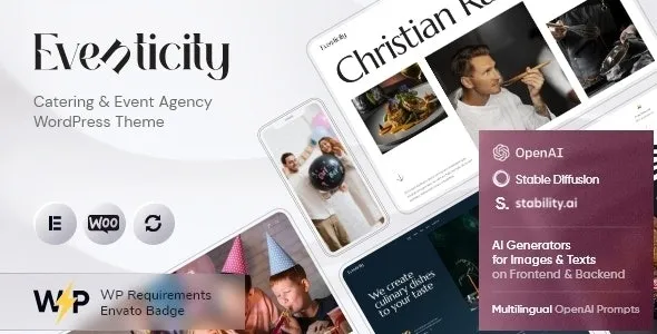 Eventicity – Catering & Event Agency WordPress Theme