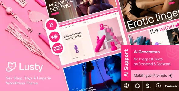 Lusty – Sex Shop, Toys & Lingerie WordPress Theme