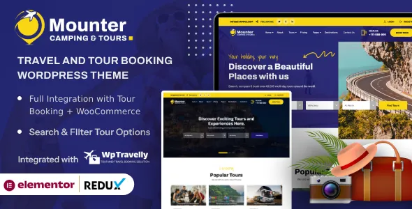 Mounter - Camping, Travel & Tour Booking WordPress Theme